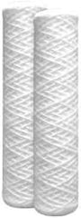 Dupont - 2" OD, 15µ, String Wound Universal String Wound 2 Pack Cartridge Filter - 10" Long, Reduces Sediments & Rust - Eagle Tool & Supply