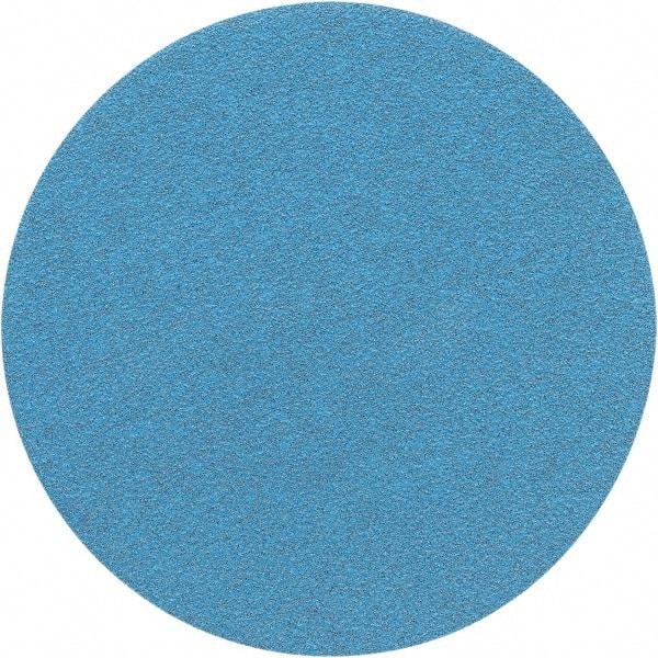 Porter-Cable - 5" Diam, 60 Grit Zirconia Alumina Adhesive PSA Disc - Medium Grade, Tan, C Weighted Backing, Flexible, 13,000 Max RPM - Eagle Tool & Supply