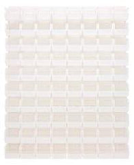 Quantum Storage - 80 Bin Louvered Panel with Ultra Bins - 48 Inch Overall Width x 11 Inch Overall Depth x 61 Inch Overall Height, Clear Tri-Clear Polypropylene Bins - Eagle Tool & Supply