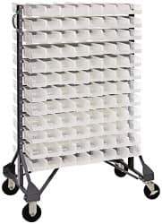 Quantum Storage - 192 Bin Rail System with Ultra Bins - 36 Inch Overall Width x 20 Inch Overall Depth x 53 Inch Overall Height, Clear Tri-Clear Polypropylene Bins - Eagle Tool & Supply