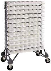 Quantum Storage - 192 Bin Rail System with Ultra Bins - 36 Inch Overall Width x 20 Inch Overall Depth x 53 Inch Overall Height, Clear Tri-Clear Polypropylene Bins - Eagle Tool & Supply