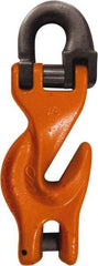 CM - 5/8 Inch Chain Diameter, Grade 100 Clevis Hook - 22,600 Lbs. Load Capacity, 1.74 Inch Inside Diameter, 0.48 Inch Pin Diameter, 0.79 Inch Hook Throat, 11.56 Inch Overall Length, 4.19 Inch Hook Width - Eagle Tool & Supply