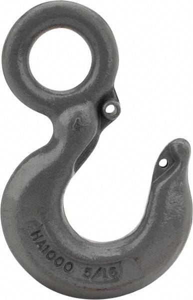 CM - Chain Grade 100, 5,700 Lbs. Load Limit Eye Rigging Hook - 1.06 Inch Hook Throat, 4.09 Inch Reach, 1.13 Inch Eye Inside Diameter, 5/16 Inch Chain Diameter, 5.63 Inch Overall Length, 1/2 Inch Eye Thickness - Eagle Tool & Supply