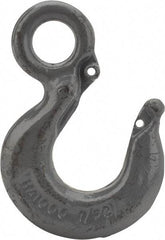 CM - Chain Grade 100, 8,800 Lbs. Load Limit Eye Rigging Hook - 1.19 Inch Hook Throat, 4.67 Inch Reach, 1-1/4 Inch Eye Inside Diameter, 3/8 Inch Chain Diameter, 6.55 Inch Overall Length, 0.63 Inch Eye Thickness - Eagle Tool & Supply