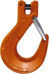 CM - 9/32 Inch Chain Diameter, Grade 100 Clevis Hook - 4,300 Lbs. Load Capacity, 0.38 Inch Inside Diameter, 0.36 Inch Pin Diameter, 0.83 Inch Hook Throat, 5.23 Inch Overall Length, 3.53 Inch Hook Width - Eagle Tool & Supply