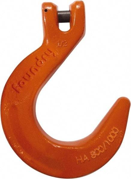 CM - 5/8 Inch Chain Diameter, Grade 100 Clevis Hook - 22,600 Lbs. Load Capacity, 0.71 Inch Inside Diameter, 3/4 Inch Pin Diameter, 4.07 Inch Hook Throat, 10.98 Inch Overall Length, 7.94 Inch Hook Width - Eagle Tool & Supply