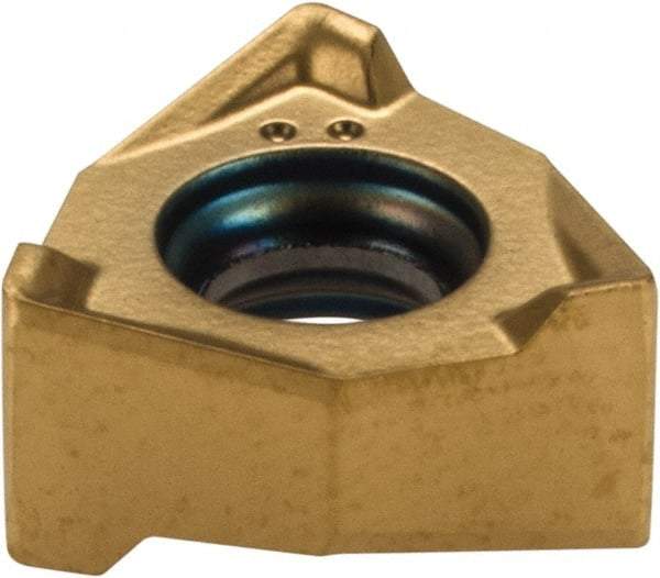 Seco - XNEX040304 M08 Grade F40M Carbide Milling Insert - TiAlN/TiN Finish, 0.264" Inscribed Circle, 0.016" Corner Radius - Eagle Tool & Supply