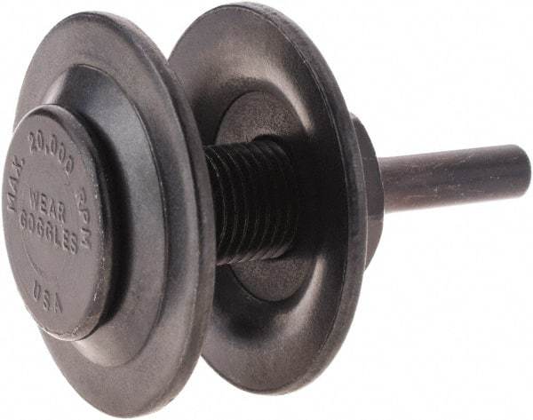 Dynabrade - 1/4" Shank Diam Deburring Wheel Mandrel - 1/2" Wheel Hole Size Compatible - Eagle Tool & Supply