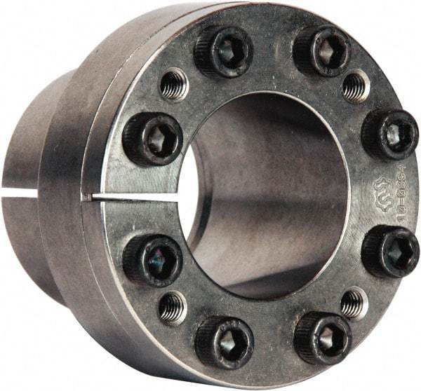 Climax Metal Products - M4 Thread, 1/4" Bore Diam, 0.551" OD, Shaft Locking Device - 3 Screws, 1,643 Lb Axial Load, 0.984" OAW, 0.394" Thrust Ring Width, 17 Ft/Lb Max Torque - Eagle Tool & Supply