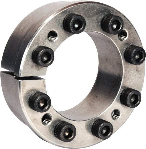 Climax Metal Products - M10 Thread, 3-1/4" Bore Diam, 4.921" OD, Shaft Locking Device - 9 Screws, 34,204 Lb Axial Load, 5.276" OAW, 0.945" Thrust Ring Width, 4,632 Ft/Lb Max Torque - Eagle Tool & Supply