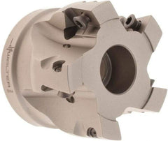 Walter - 5 Inserts, 50mm Cut Diam, 22mm Arbor Diam, 15mm Max Depth of Cut, Indexable Square-Shoulder Face Mill - 40mm High, AD.. 1606.. Insert Compatibility, Through Coolant, Series Xtra-tec - Eagle Tool & Supply