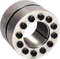 Climax Metal Products - M10 Thread, 2-9/16" Bore Diam, 148mm OD, Shaft Locking Device - 12 Screws, 76,772 Lb Axial Load, 5.826" OAW, 3.15" Thrust Ring Width, 8,197 Ft/Lb Max Torque - Eagle Tool & Supply