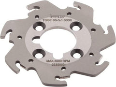 Iscar - Arbor Hole Connection, 0.118" Cutting Width, 0.63" Depth of Cut, 0.098" Cutter Diam, 1" Hole Diam, 7 Tooth Indexable Slotting Cutter - TGSF Toolholder, TAG N3 Insert - Eagle Tool & Supply