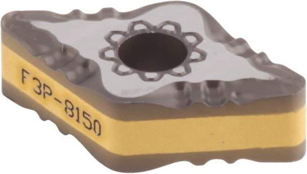 Iscar - DNMG333 F3P Grade IC8150 Carbide Turning Insert - TiCN/Al2O3/TiCN/TiN Finish, 55° Diamond, 3/8" Inscr Circle, 3/16" Thick, 3/64" Corner Radius - Eagle Tool & Supply