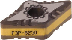 Iscar - DNMG332 F3P Grade IC8250 Carbide Turning Insert - TiCN/Al2O3/TiN Finish, 55° Diamond, 3/8" Inscr Circle, 3/16" Thick, 1/32" Corner Radius - Eagle Tool & Supply