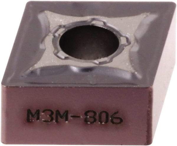 Iscar - CNMG331 M3M Grade IC806 Carbide Turning Insert - TiAlN Finish, 80° Diamond, 3/8" Inscr Circle, 3/16" Thick, 1/64" Corner Radius - Eagle Tool & Supply