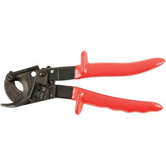 Wiha - 10" OAL, 18 AWG Capacity, Flush Cable Cutter - Curved Head, Urethane Handle - Eagle Tool & Supply