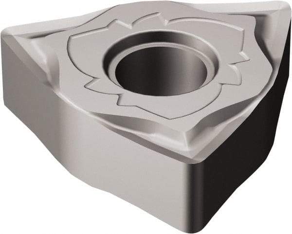 Sandvik Coromant - WNGG431 SGF Grade H13A Carbide Turning Insert - Uncoated, 80° Trigon, 1/2" Inscr Circle, 3/16" Thick, 1/64" Corner Radius - Eagle Tool & Supply