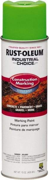 Rust-Oleum - 15 fl oz Green Marking Paint - Water-Based Formula - Eagle Tool & Supply
