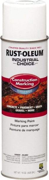 Rust-Oleum - 15 fl oz White Marking Paint - Water-Based Formula - Eagle Tool & Supply