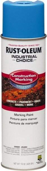 Rust-Oleum - 15 fl oz Blue Marking Paint - Water-Based Formula - Eagle Tool & Supply
