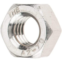 Value Collection - M6x1.00 Stainless Steel Right Hand Hex Nut - 10mm Across Flats, 5mm High, Uncoated - Eagle Tool & Supply