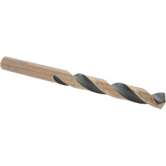 Import - 19/64" High Speed Steel, 135° Point, Round with Flats Shank Maintenance Drill Bit - Eagle Tool & Supply