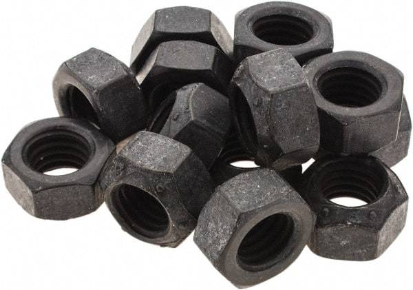 Made in USA - 1/2-13 UNC Grade L9 Hex Lock Nut with Distorted Thread - 3/4" Width Across Flats, Uncoated with Wax Finish - Eagle Tool & Supply