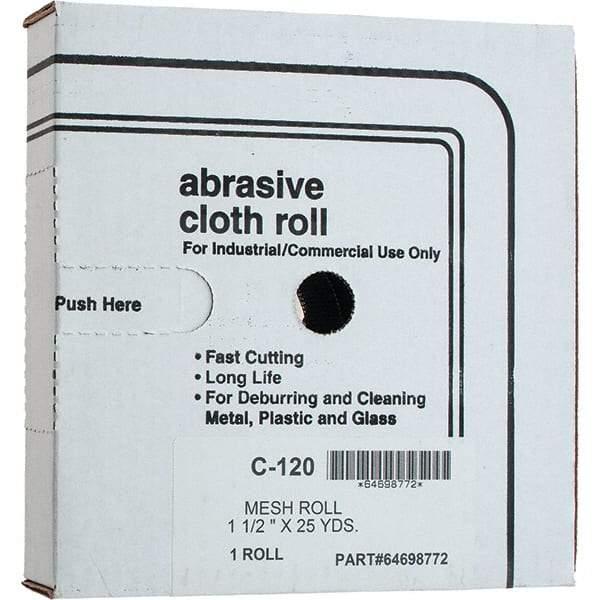 Made in USA - Shop Rolls   Abrasive Material: Silicon Carbide    Roll Width (Inch): 1-1/2 - Eagle Tool & Supply