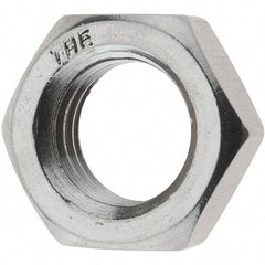 Value Collection - 7/8-9 UNC Stainless Steel Right Hand Hex Jam Nut - 1-5/16" Across Flats, 31/64" High, Uncoated - Eagle Tool & Supply