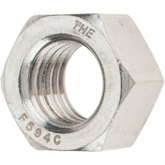 Value Collection - 5/8-11 UNC Stainless Steel Right Hand Hex Nut - 15/16" Across Flats, 35/64" High, Uncoated - Eagle Tool & Supply