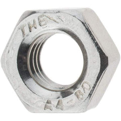 Value Collection - M6x1.00 Metric Coarse Stainless Steel Right Hand Hex Nut - 10mm Across Flats, 5mm High, Uncoated - Eagle Tool & Supply