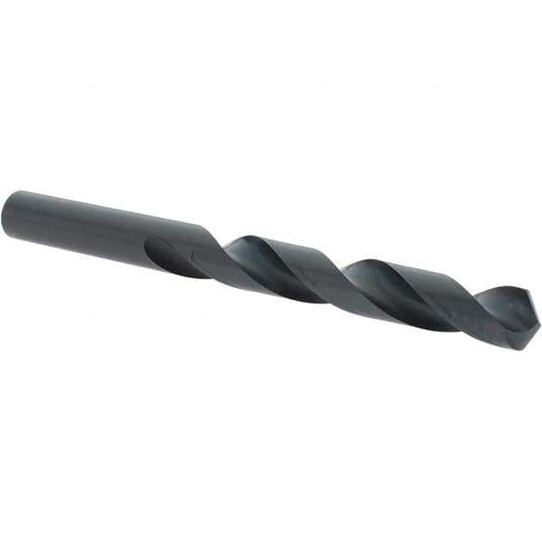 Import - 13mm 118° High Speed Steel Jobber Drill - Oxide Finish, Right Hand Cut, Spiral Flute, Straight Shank, 5-63/64" OAL, Standard Point - Eagle Tool & Supply