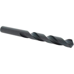 Import - 13mm 118° High Speed Steel Jobber Drill - Oxide Finish, Right Hand Cut, Spiral Flute, Straight Shank, 5-63/64" OAL, Standard Point - Eagle Tool & Supply