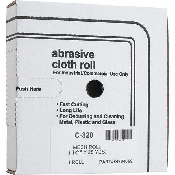 Made in USA - Shop Rolls   Abrasive Material: Silicon Carbide    Roll Width (Inch): 1-1/2 - Eagle Tool & Supply