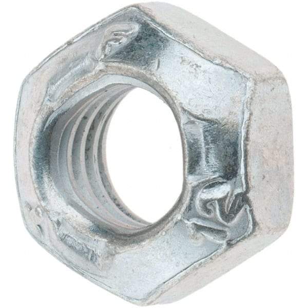 Made in USA - M8x1.25 Metric Coarse Grade 12 Hex Lock Nut with Distorted Thread - 8mm High, Cadmium Dicromate Finish - Eagle Tool & Supply