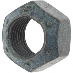 Made in USA - 3/8-24 UNF Grade L9 Hex Lock Nut with Distorted Thread - Uncoated with Wax Finish - Eagle Tool & Supply