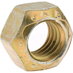 Hex Lock Nut: 7/8-14, Grade 9 Steel, Cadmium-Plated with Wax 0.847″ High, 1-19/64″ Width Across Flats, Right Hand Thread