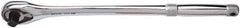 Proto - 1/2" Drive Pear Head Tethered Ratchet - Full Polish Chrome Finish, 15" OAL, 45 Gear Teeth, Long Handle - Eagle Tool & Supply