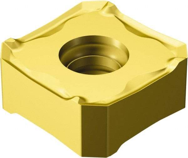 Sandvik Coromant - 345R1305 KL Grade K20W Carbide Milling Insert - TiCN/Al2O3/TiN Finish, 5.56mm Thick, 13mm Inscribed Circle, 0.8mm Corner Radius - Eagle Tool & Supply