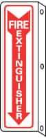 NMC - Fire Extinguisher, Aluminum Fire Sign - 4" Wide x 18" High - Eagle Tool & Supply