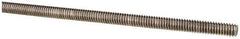 Made in USA - 1/4-20 UNC (Coarse), 3' Long, Stainless Steel Threaded Rod - Right Hand Thread - Eagle Tool & Supply