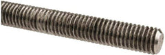 Made in USA - 1/2-13 UNC (Coarse), 6' Long, Stainless Steel Threaded Rod - Right Hand Thread - Eagle Tool & Supply