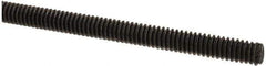 Value Collection - 1/4-20 UNC (Coarse), 6' Long, Medium Carbon Steel Threaded Rod - Black Oxide Finish, Right Hand Thread - Eagle Tool & Supply