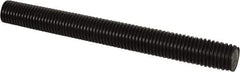 Value Collection - 1-8 UNC (Coarse), 6' Long, Medium Carbon Steel Threaded Rod - Black Oxide Finish, Right Hand Thread - Eagle Tool & Supply