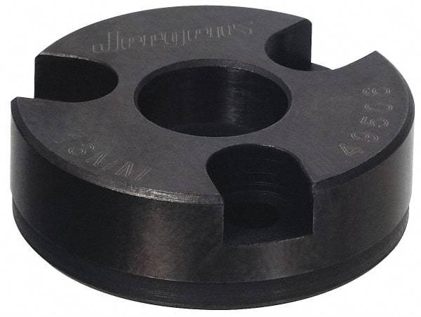 Jergens - Ball Lock System Compatible, Bolt-In Recessed Modular Fixturing Receiver Bushing - 25mm ID x 2-1/16" OD, 0.799" Overall Height - Eagle Tool & Supply