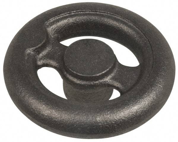 Made in USA - 4", Offset Handwheel - 1-1/8" Hub, Cast Iron, Plain Finish - Eagle Tool & Supply