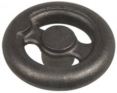 Made in USA - 4", Offset Handwheel - 1-1/8" Hub, Cast Iron, Plain Finish - Eagle Tool & Supply