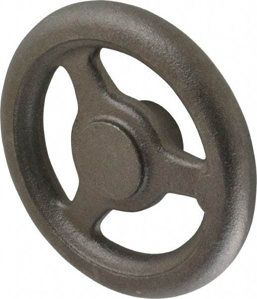 Made in USA - 6", Straight Handwheel - 1-5/8" Hub, Cast Iron, Plain Finish - Eagle Tool & Supply