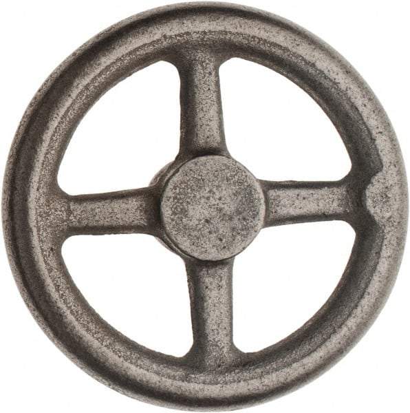 Made in USA - 7", Straight Handwheel - 1-3/4" Hub, Cast Iron, Plain Finish - Eagle Tool & Supply